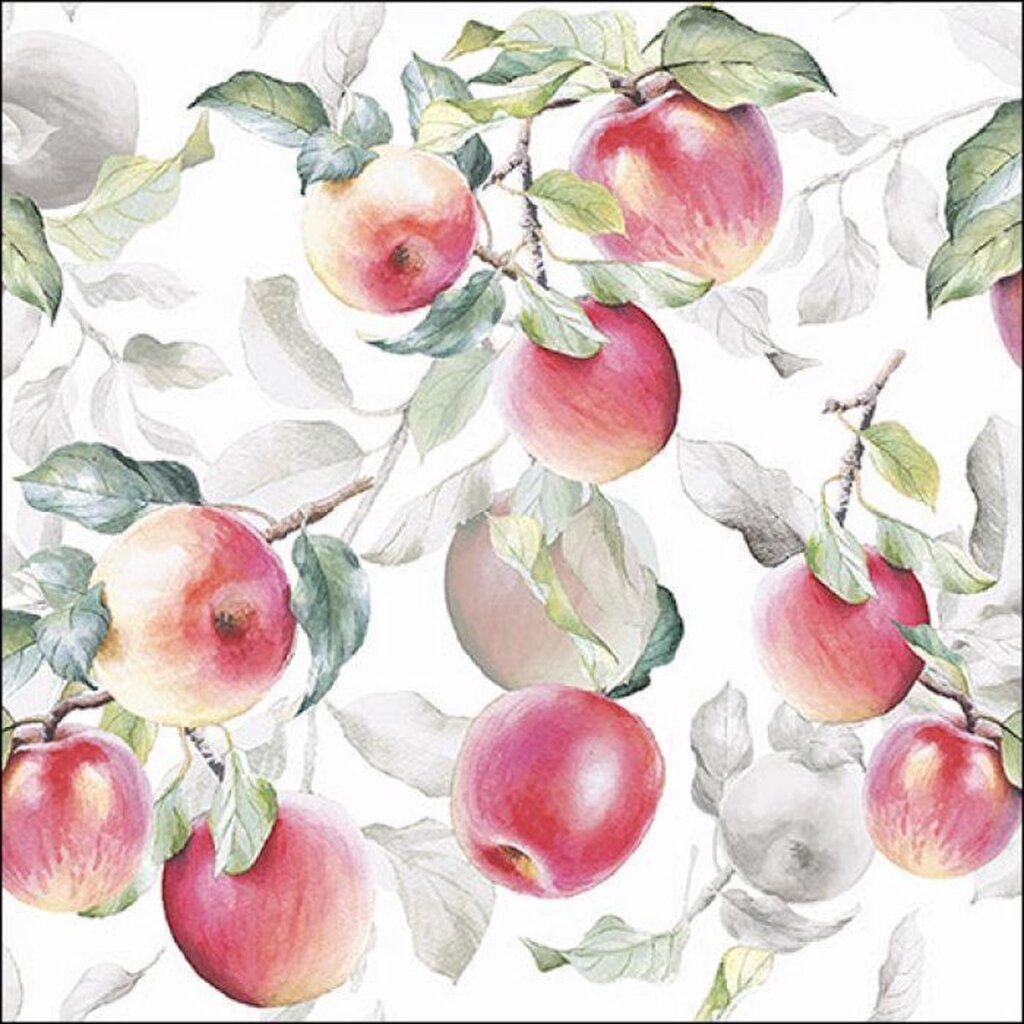 Ambiente Ambiente Servietten 33x33 cm frische Äpfel Grüne Herbst Herbst