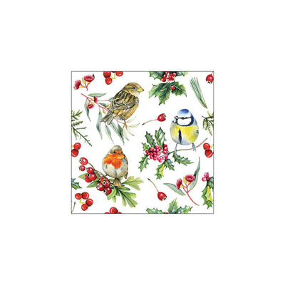 Ambiente Servietten Vögel im Winter 33cm