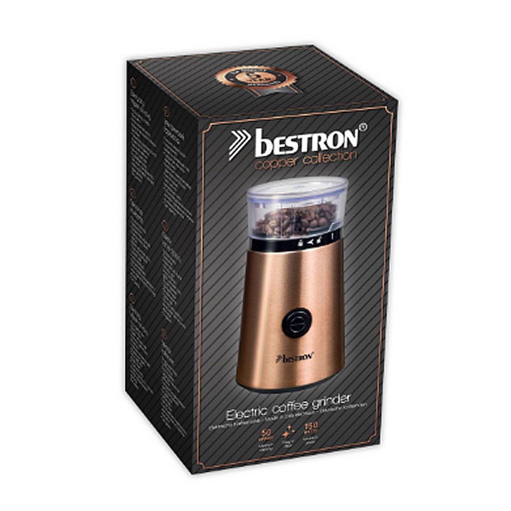 Bestron ACG1000CO Electric Coffee Mühle Kupfer