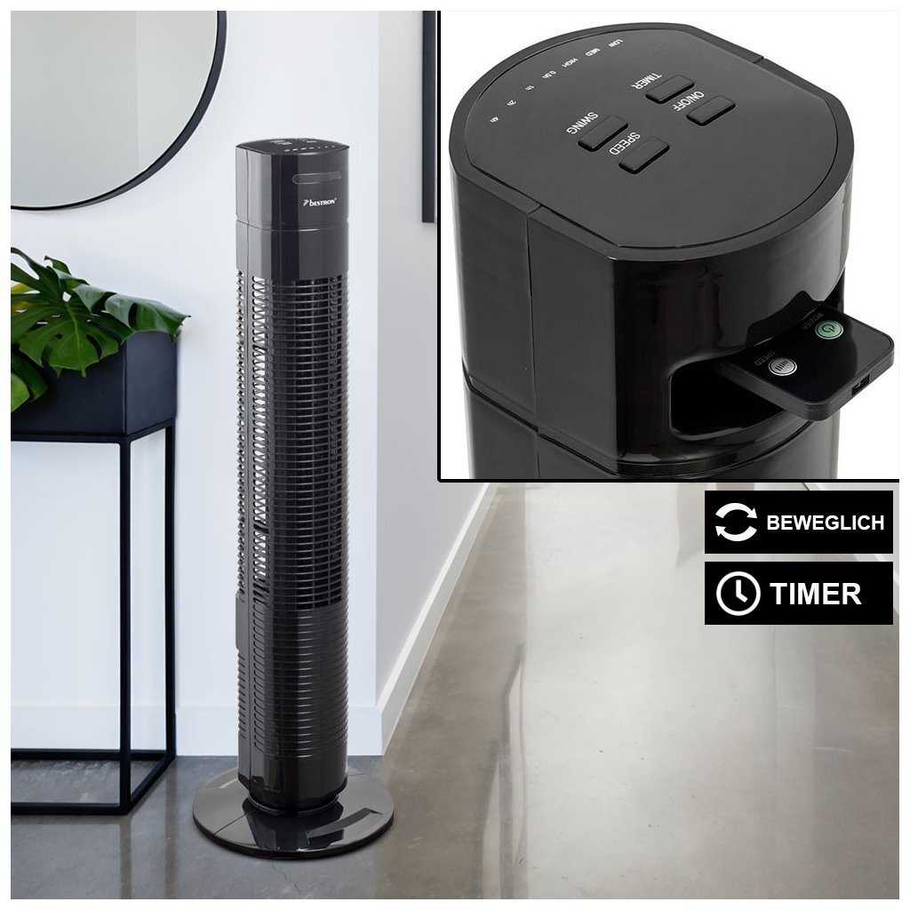 Bestron aft770zrc Turmventilator 78 cm schwarz