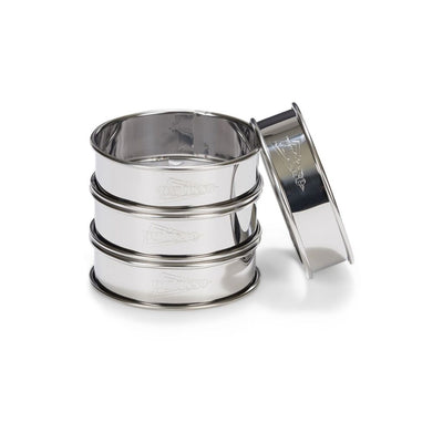 Patisse Patisse Flan -Rings Set von 4 8 cm Edelstahl