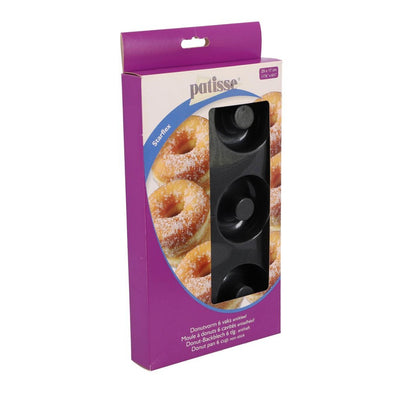 Patisse Patisse Donut Form 6 FOMPARS 29x17 cm Schwarzes Silikon