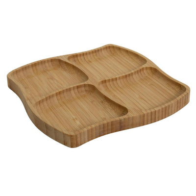 Bamboo Tapasboard 4 Fächer 20x20x1,5 cm FSC 100%