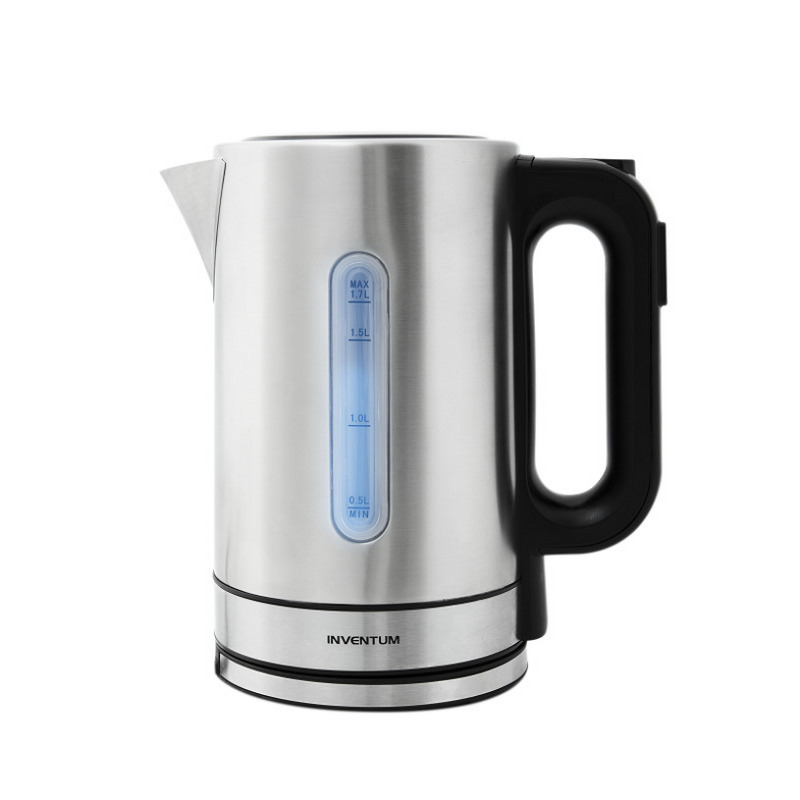 Inventum Inventum hw817d schnaderloser Wasserkocher 2200W 1,7L Edelstahl Schwarz