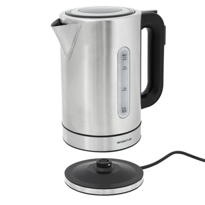 Inventum Inventum hw817d schnaderloser Wasserkocher 2200W 1,7L Edelstahl Schwarz
