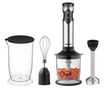 Tomado Handmixer Set Edelstahl Black 1000W
