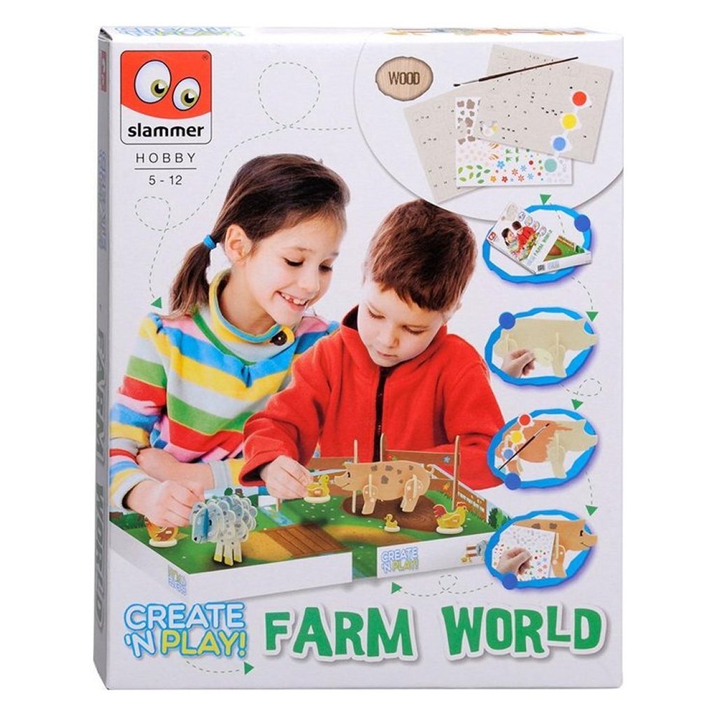 Slammer Create und Farm World Wooden Craft Set