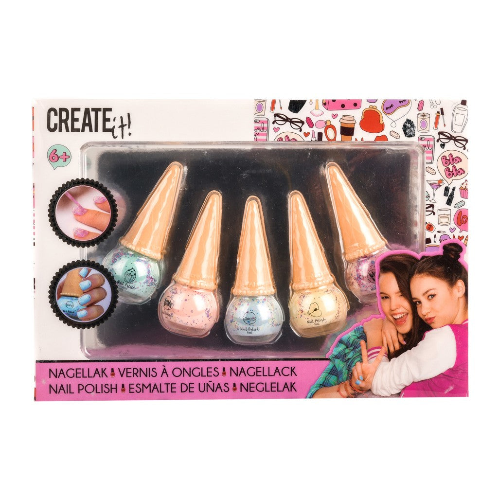 Erstelle es! Schönheit glitzerndes Nagellackeis, 5st.
