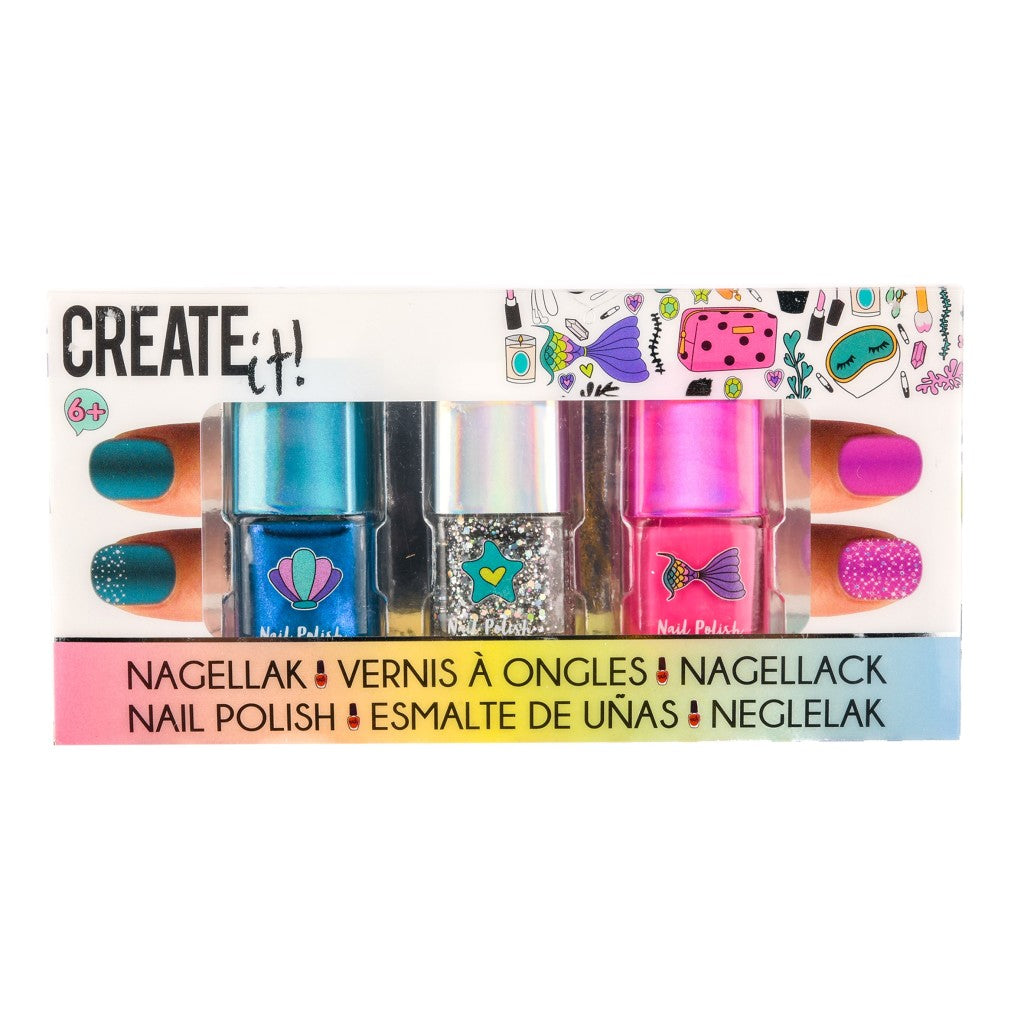 Erstelle es! Schönheitsnagellack Glitter, 3st.