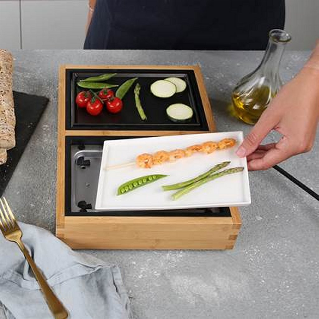 Princess 104040 Dinner4 All Pure Gourmet-Set aus schwarzem Bambus