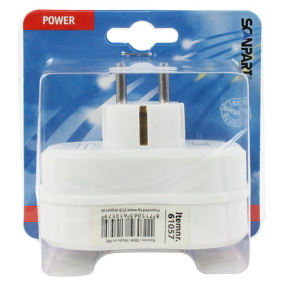 Scanpart zwei -Way -Stecker mit geerdetem Weiß