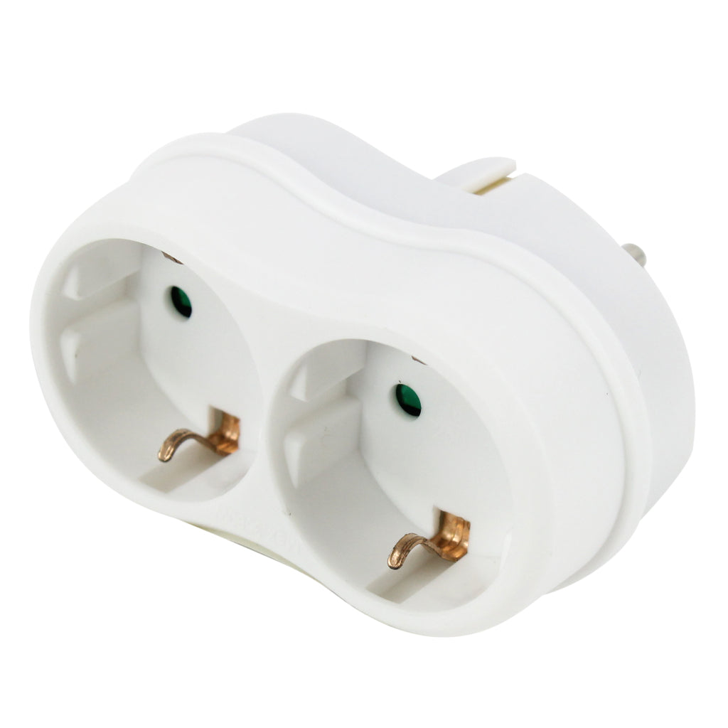Scanpart zwei -Way -Stecker mit geerdetem Weiß