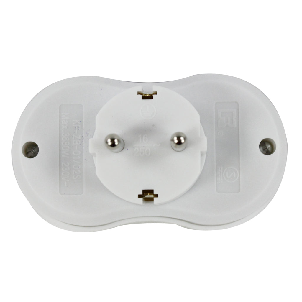 Scanpart zwei -Way -Stecker mit geerdetem Weiß