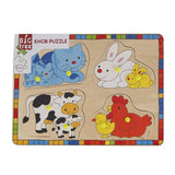 Hölzerne Stollen Puzzle Wildtiere mit jung, 8. Puzzle. - afbeelding 3