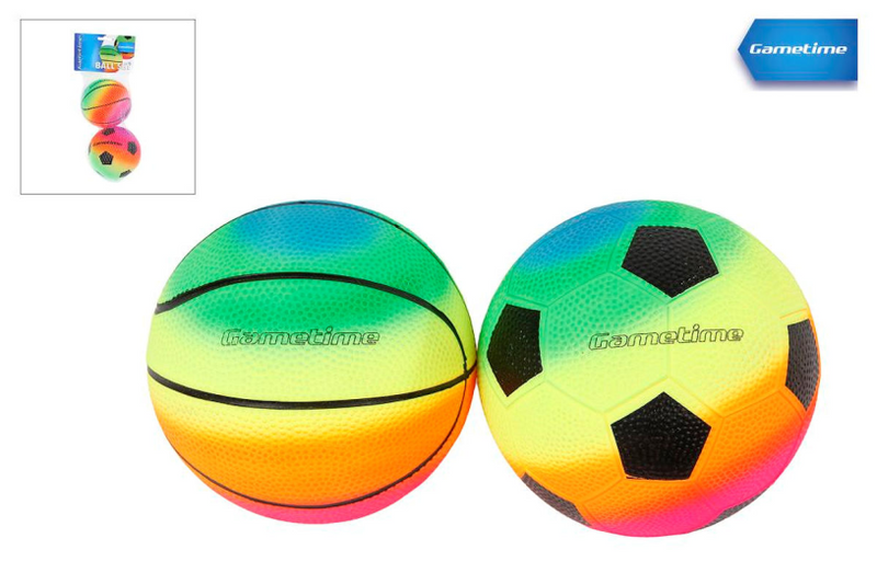 Mini Sportbälle setzten Fußballbasketball, 2st.
