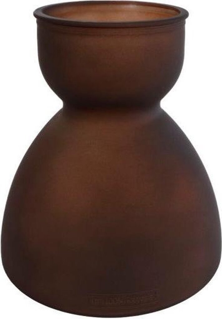 Geschenke Amsterdam Geschenke Amsterdam Vase Diabolo 22 x 21 cm Glas Matt Brown