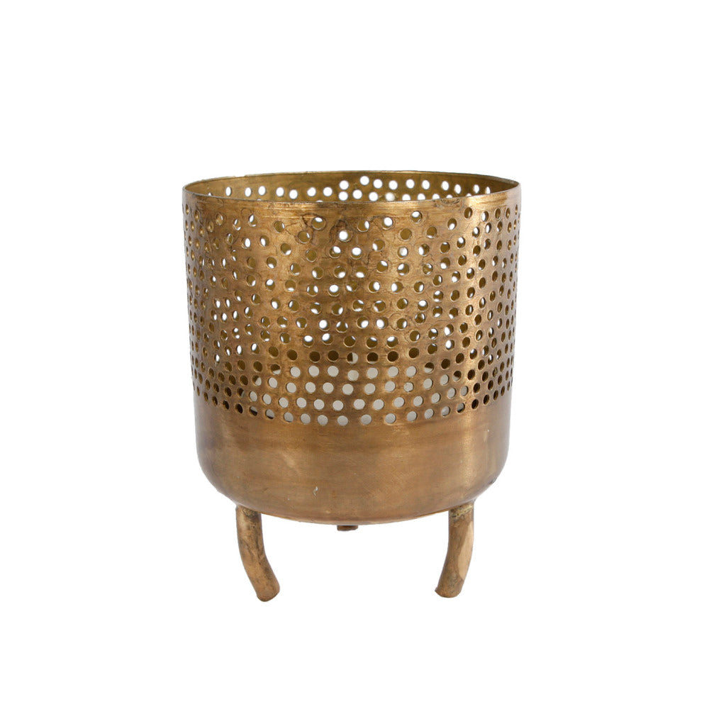 Andere Marken Teelichthalter Luca 8x8x10 cm Gold Metall