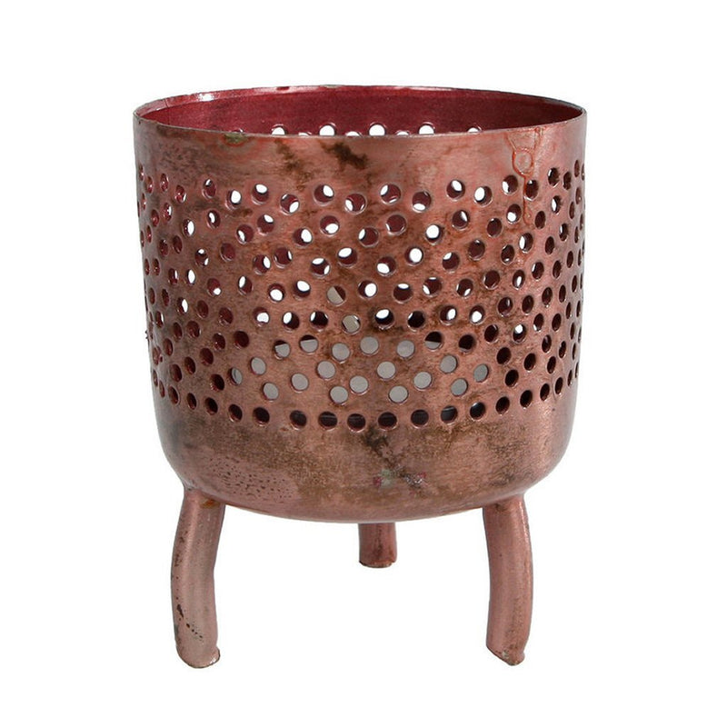Geschenke Amsterdam Geschenke Amsterdam Metal Teelight Halter Luca 6x6x8 cm Kupfer