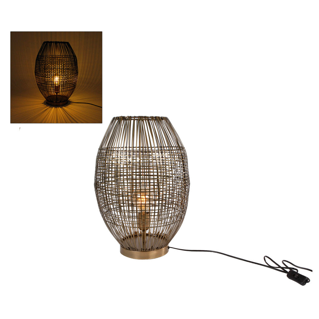 Geschenke Amsterdam Geschenke Amsterdam Metall Tischlampe 27x27x38 cm alter Messing