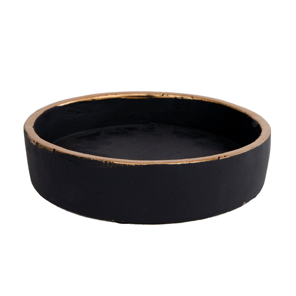 Verschiedener Snack Max S Black Gold Keramik 16x16x3,6 cm