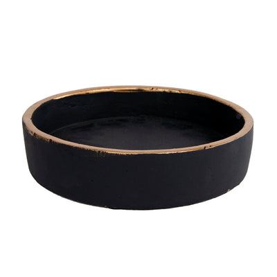 Verschiedener Snack Max S Black Gold Keramik 16x16x3,6 cm