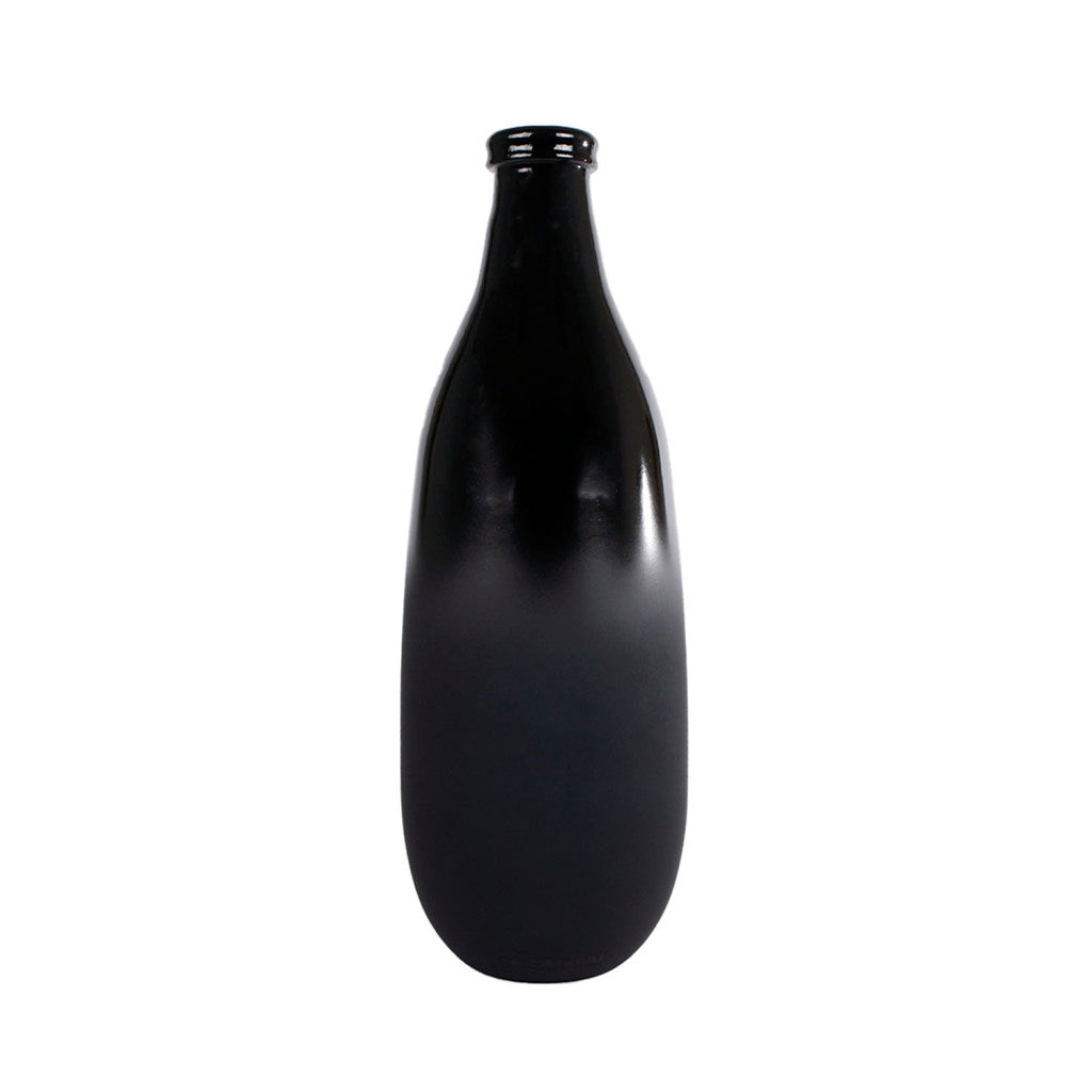 Verschiedenes Vase Montana S Mat Glossy Black Glass 15x15x40 cm