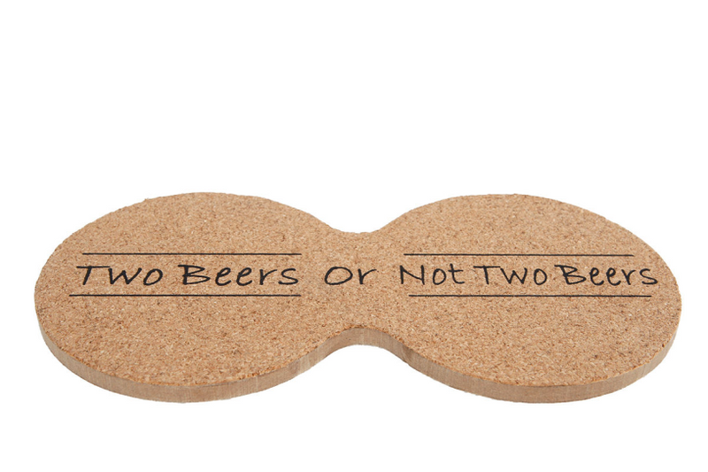 Untersetzer zwei Biere S4 Cork 19x9.5x0,6 cm