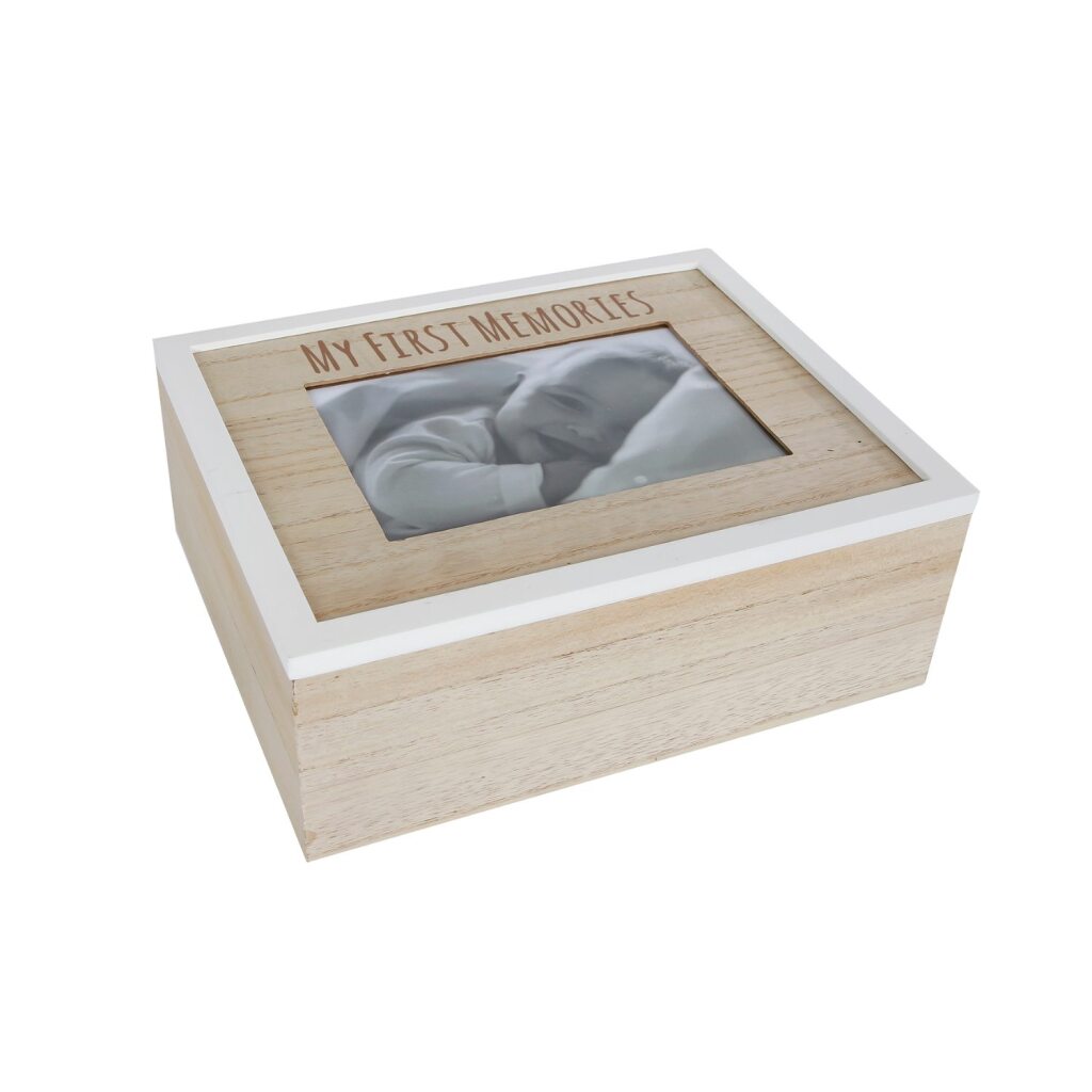Andere Marken meine ersten Erinnerungen Holzlagerbox 24x19x9 cm Natural Weiß