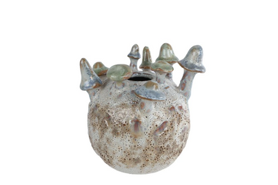 Vase Pilz cremeviolett 12x12x14cm