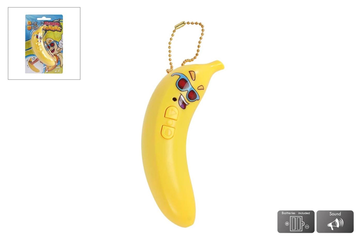 Sprechende Banane mit Aufnahmefunktion 10cm