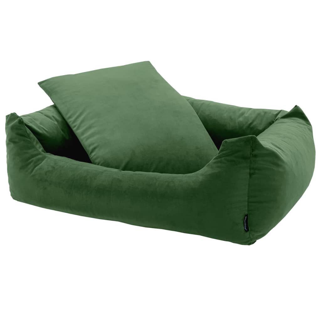 Madison Hundebett Samt 80x67x22 cm Grün