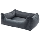 Madison Hundebett Samt 100x80x25 cm Grau - afbeelding 1