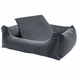 Madison Hundebett Samt 100x80x25 cm Grau - afbeelding 3