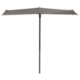 Madison Balkon Parasol Sonnenwelle 270x150 cm hellgrau - afbeelding 1