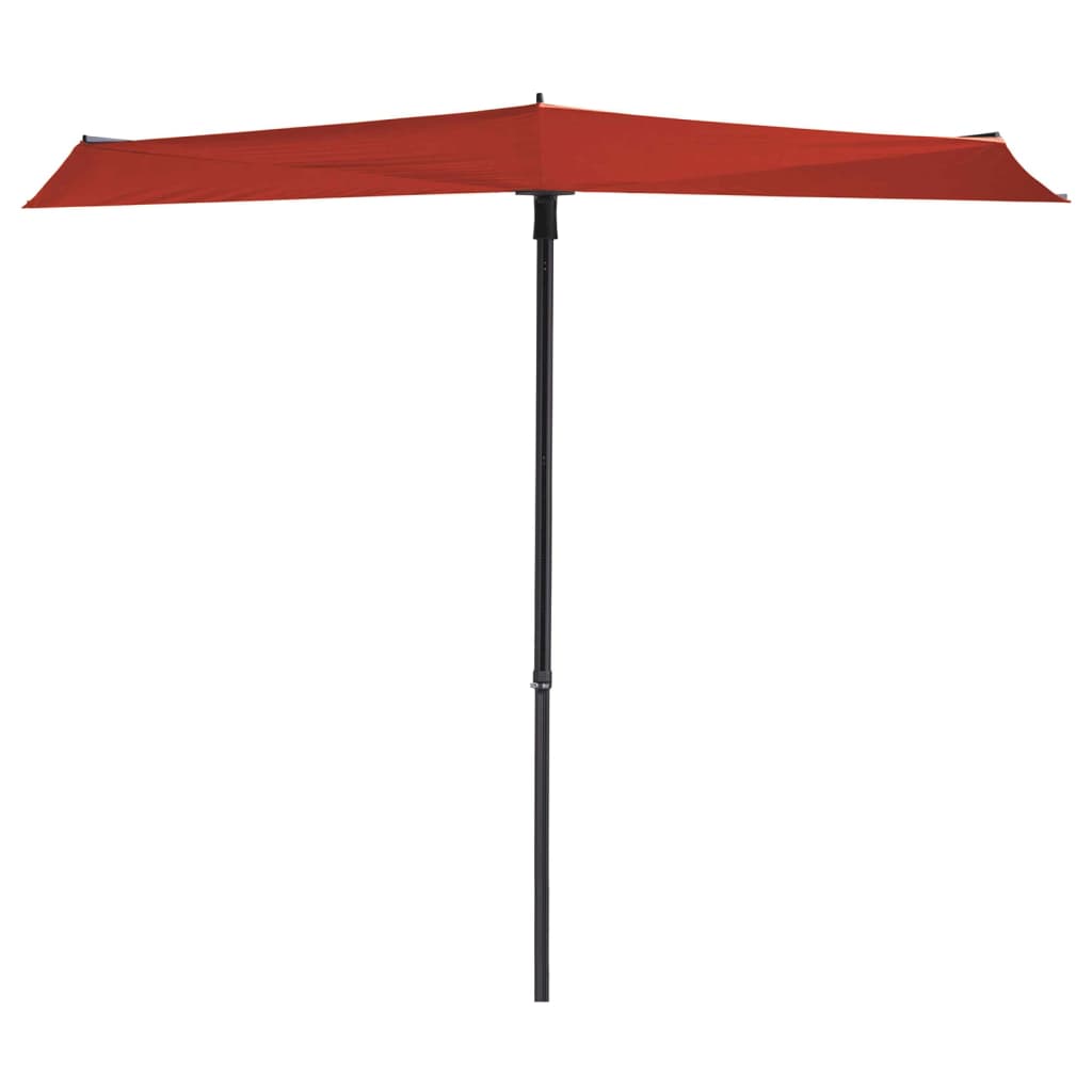 Madison Balkon Parasol Sonnenwelle 270x150 cm Ziegelrot rot