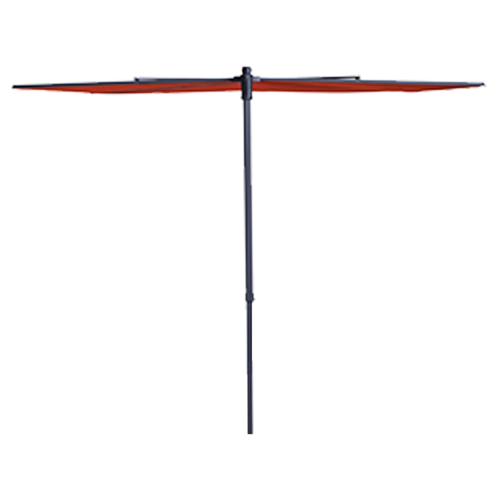 Madison Balkon Parasol Sonnenwelle 270x150 cm Ziegelrot rot