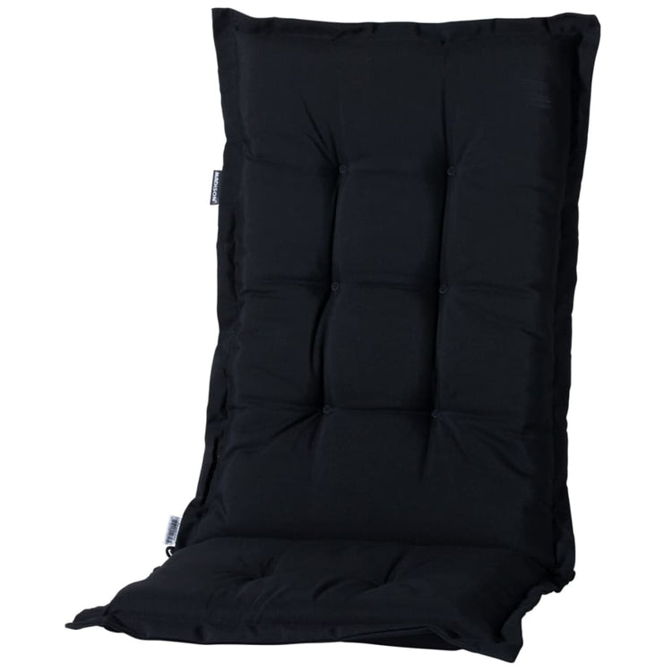 Madison Stuhl Kissen mit hohem Rückenpanama 123x50 cm schwarz