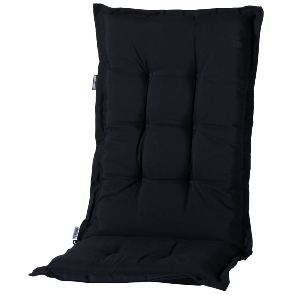 Madison Stuhl Kissen mit hohem Rückenpanama 123x50 cm schwarz