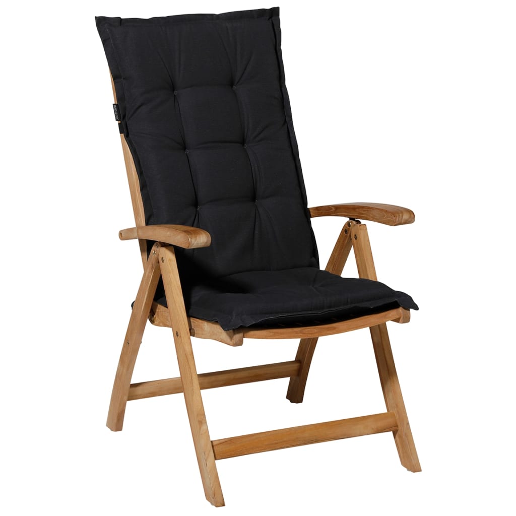 Madison Stuhl Kissen mit hohem Rückenpanama 123x50 cm schwarz