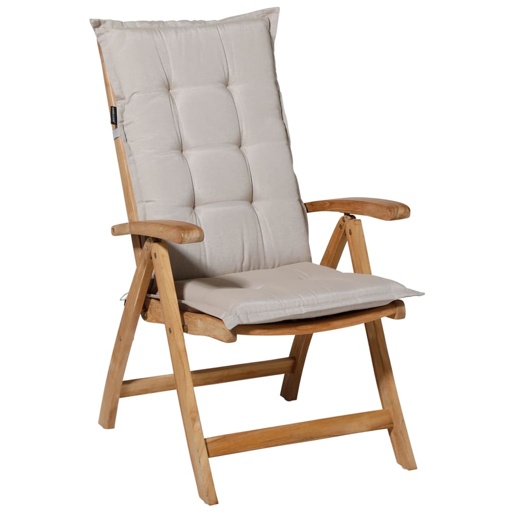 Madison Stuhlkissen mit hohem Rückenpanama 123x50 cm Licht Beige