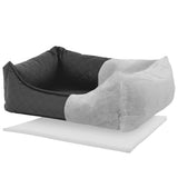 Madison Hundekorb Skai Scheck 120x95x28 cm Grau - afbeelding 2