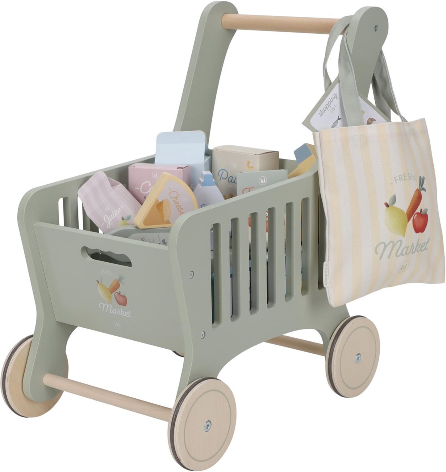 Little Dutch Einkaufswagen aus Holz FSC