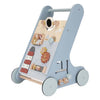 Kleine niederländische Holzbaby Walker Sailors Bay Blau
