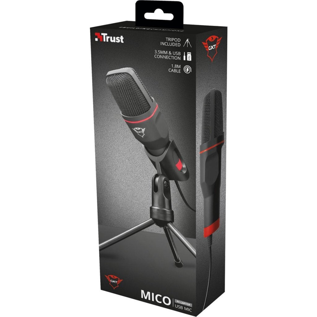 Vertrauen Vertrauen GXT GXT 212 MICO USB -Mikrofon Black Rot
