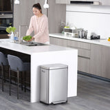 Eko Eko Pedal Bin X-Cube 45 L Matzilverlorge - afbeelding 1