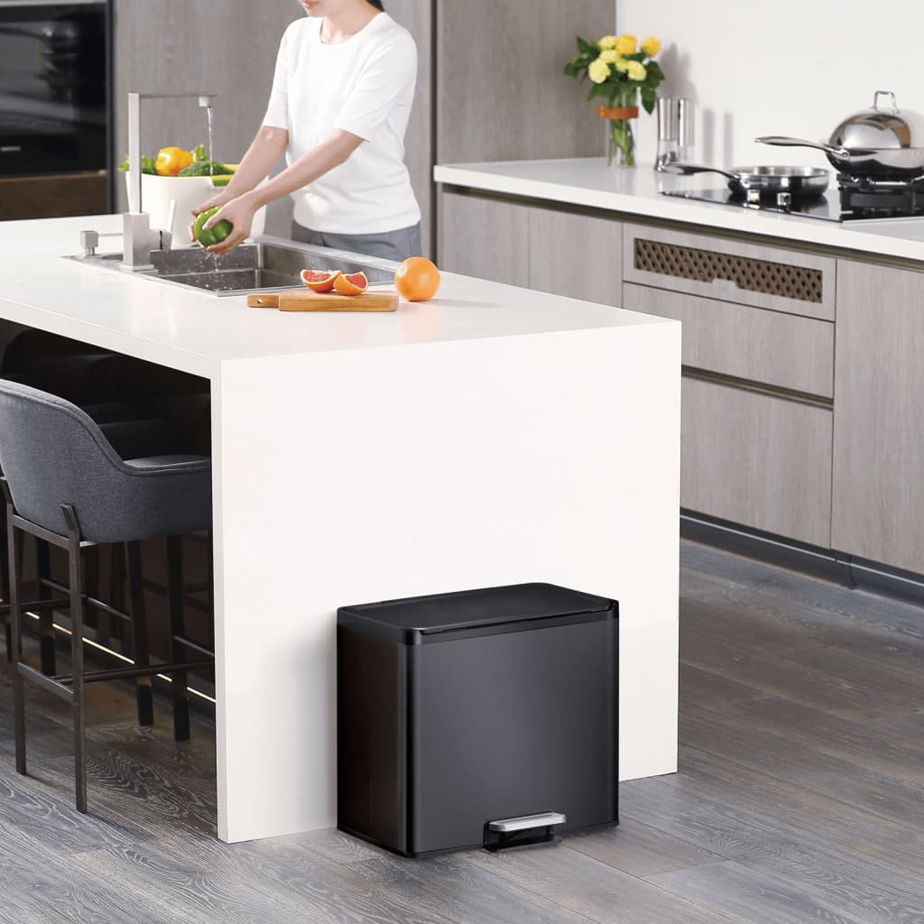 Eko Eko Pedal Bin Essential 2x15 L Schwarz