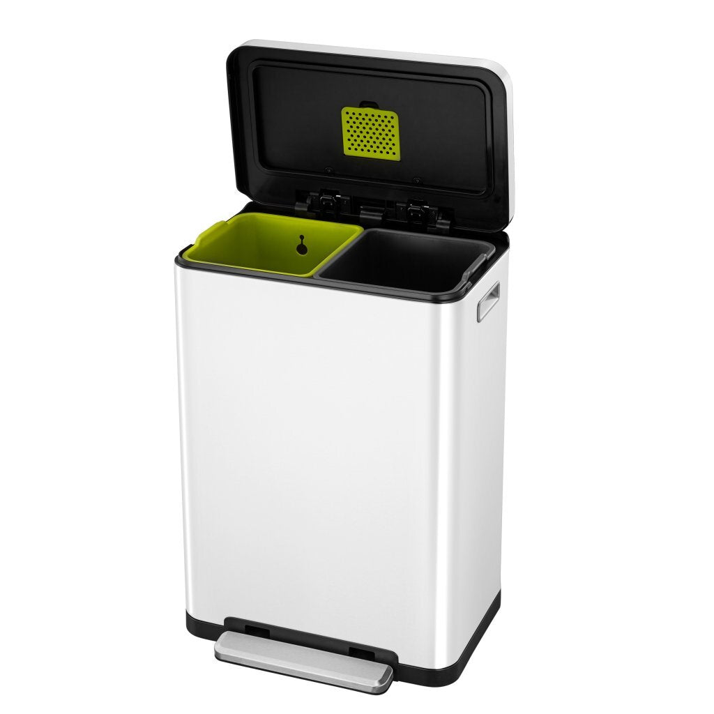 Eko eko X-Cube Pedal Bin 2x20l Weiß
