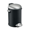 Eko Vepa -Mülleimer Belle Deluxe Pedal Bin 3L Schwarz Silber