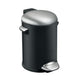 Eko Vepa -Mülleimer Belle Deluxe Pedal Bin 3L Schwarz Silber