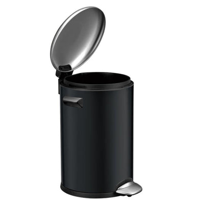 Eko Vepa -Mülleimer Belle Deluxe Pedal Bin 3L Schwarz Silber